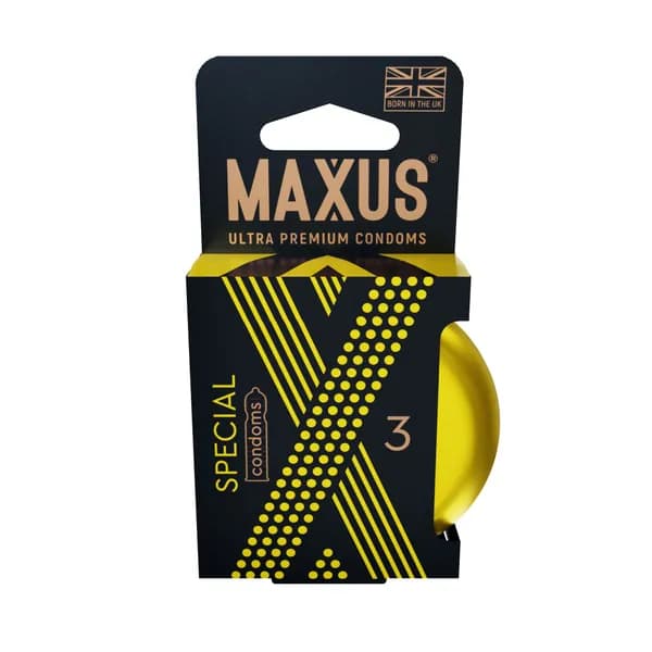 Презервативы MAXUS Special №3 в железном кейсе, точечно-ребристые X-Edition, 3 шт