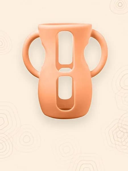 Противоударный силиконовый чехол для бутылки, Оранжевый - 240ml