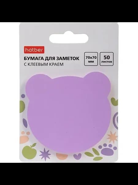 Бумага для заметок-Teddy- 70х70мм 50л с клеевым краем, 1 шт
