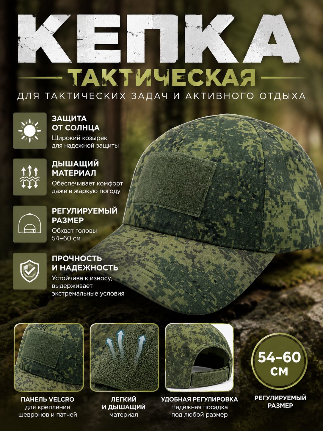 Головной убор форменный Кепка тактическая
