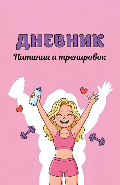 Книга Дневник питания и тренировок. 10 недель, которые перезагрузят твое тело (розовый, 88 л., на пружине)