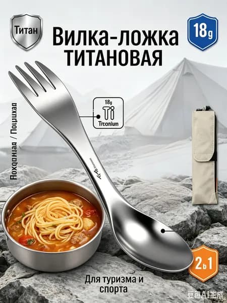 Вилка походная, кол-во предметов: 1шт