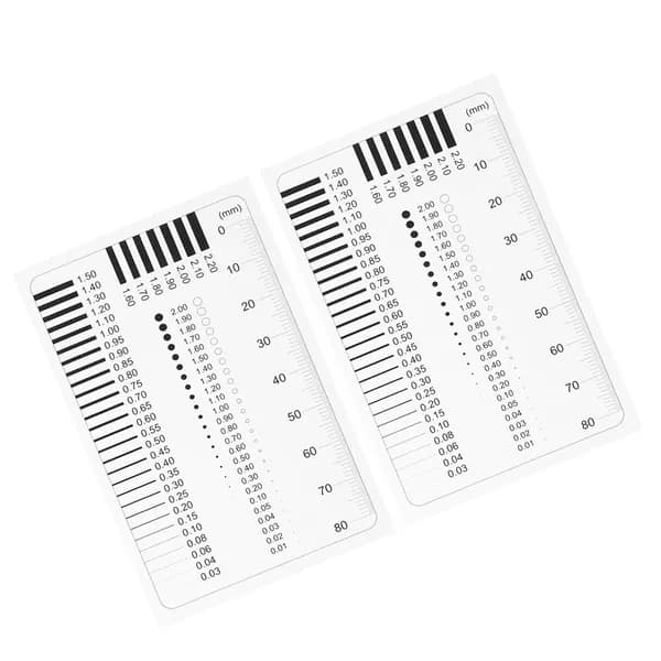Точный Измерительный Прибор Для Определения Ширины Линий И Дефектов, Прозрачный Пластик, 2 Шт