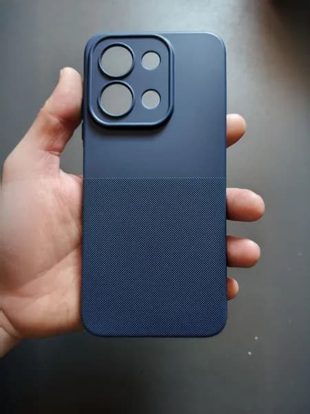 Чехол пупырчатый на Redmi 15C / Poco C85 матовый синий