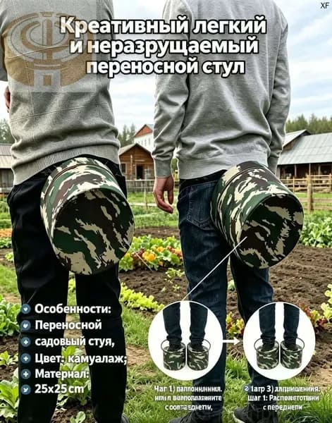 Садовая скамейка 25х25х25 см