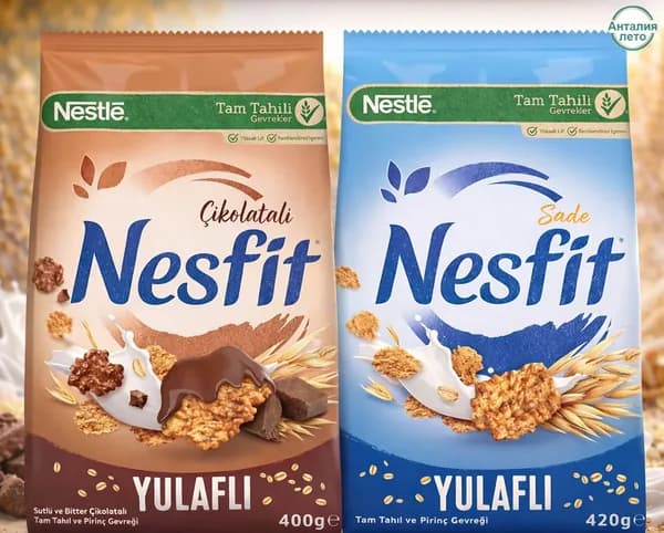 Nestle Nesfit Sade и шоколадные хлопья из цельного зерна и риса, 2 штуки