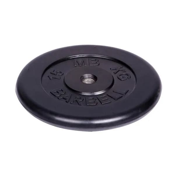 Диск обрезиненный Barbell d 31 мм 15,0 кг black