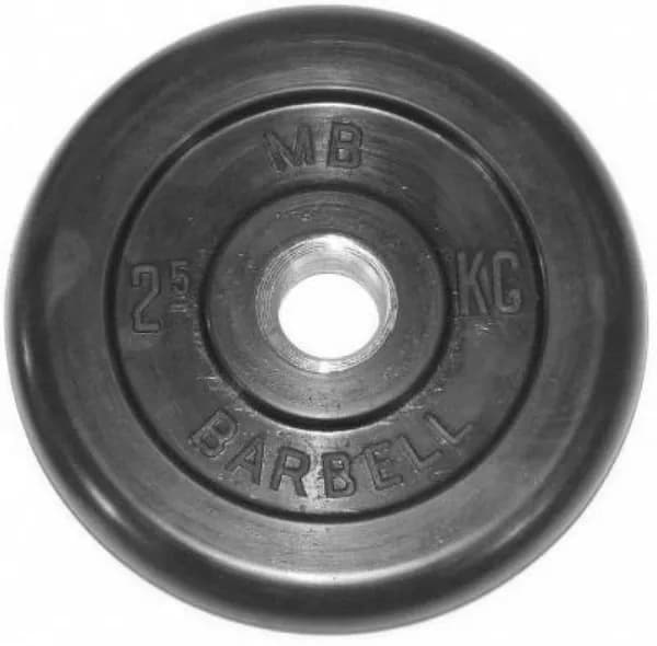 Диск обрезиненный, MB Barbell, MB-PltB51-2,5, 51 мм, 2.5 кг