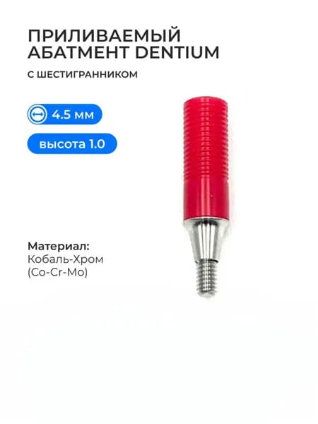 Приливаемый абатмент Dentium c шестигранником
