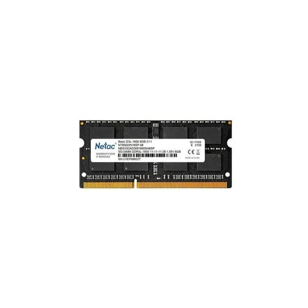 Netac Оперативная память Netac NTBSD3N16SP-08 Оперативная память Basic, DDR3L, 8GB (1x8GB), 1600MHz, CL11, SO-DIMM DDR3, 1600 МГц, 1 x 8 ГБ (NTBSD3N16SP-08)