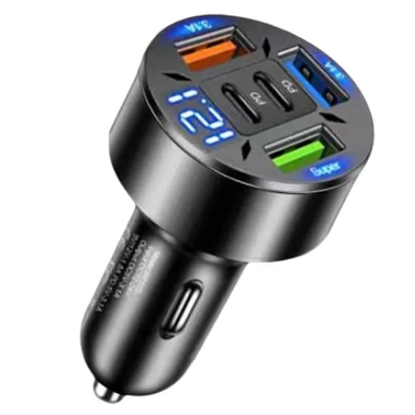 2PD+3USB 66W адаптер для быстрого автомобильного зарядного устройства