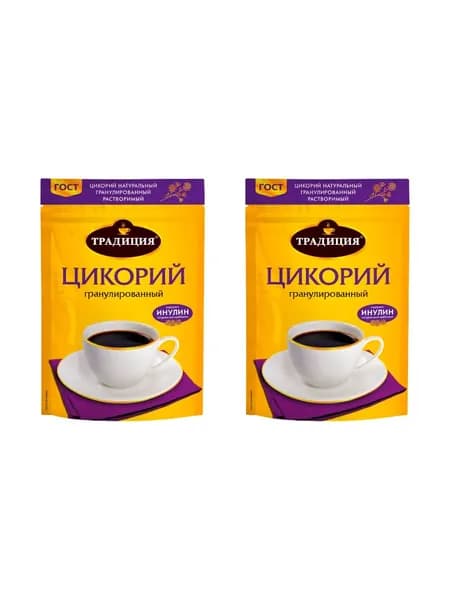 Традиция Цикорий растворимый натуральный гранулированный 75 г, 2 шт