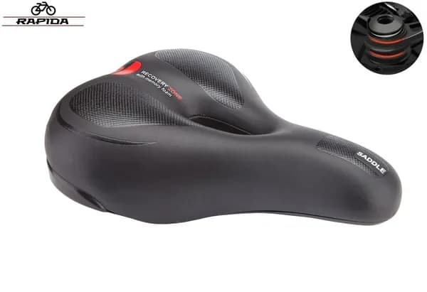 Седло комфортное 285х200 мм, AZ-6625, Elastomer, Memory form, с вент. отверстием, с замком.