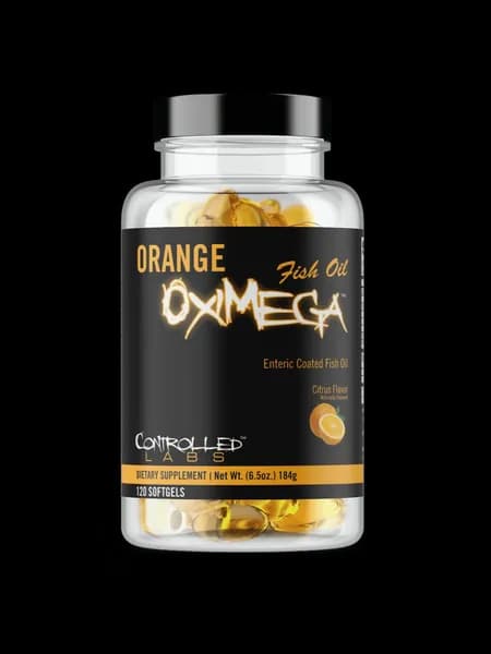Концентрированный рыбий жир Orange Oximega Omega-3, 60% ЭПК и ДГК, 120 капсул, Controlled Labs для суставов, сердца и иммунитета, без рыбной отрыжки