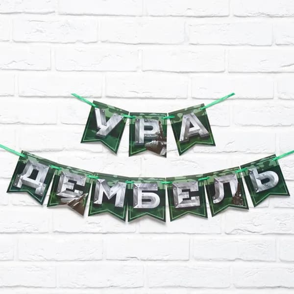 Гирлянда на ленте Дембель , длина 250 см