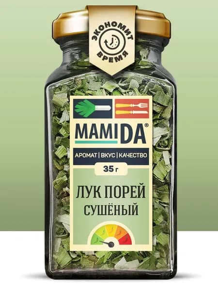 ЛУК ПОРЕЙ ЗЕЛЕНЫЙ сушеный, специи приправы и пряности вкусы со всего мира МамиДА, 35г