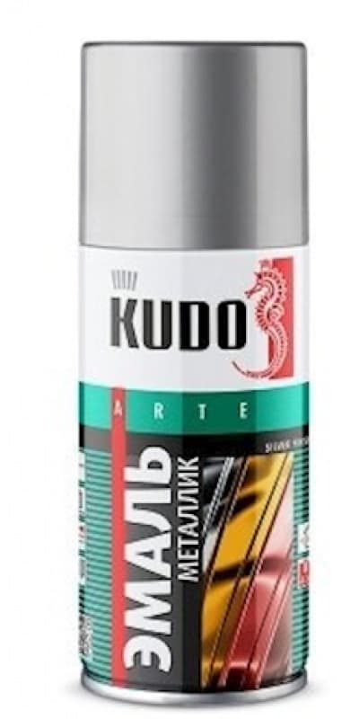 Эмаль универсальная металлик 210 мл аэрозоль KUDO, хром KU-1027.1 глянцевая