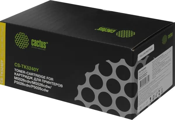 Картридж лазерный Cactus CS-TK5240Y TK-5240Y желтый (3000стр.) для Kyocera Ecosys M5526cdn/M5526cdw/