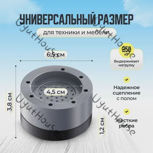 Антивибрационные подставки для стиральной машины 4шт.