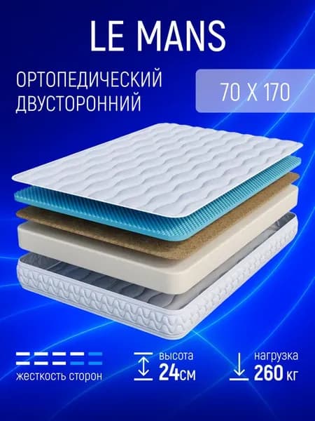 Матрас 70x170 для кровати Беспружинный