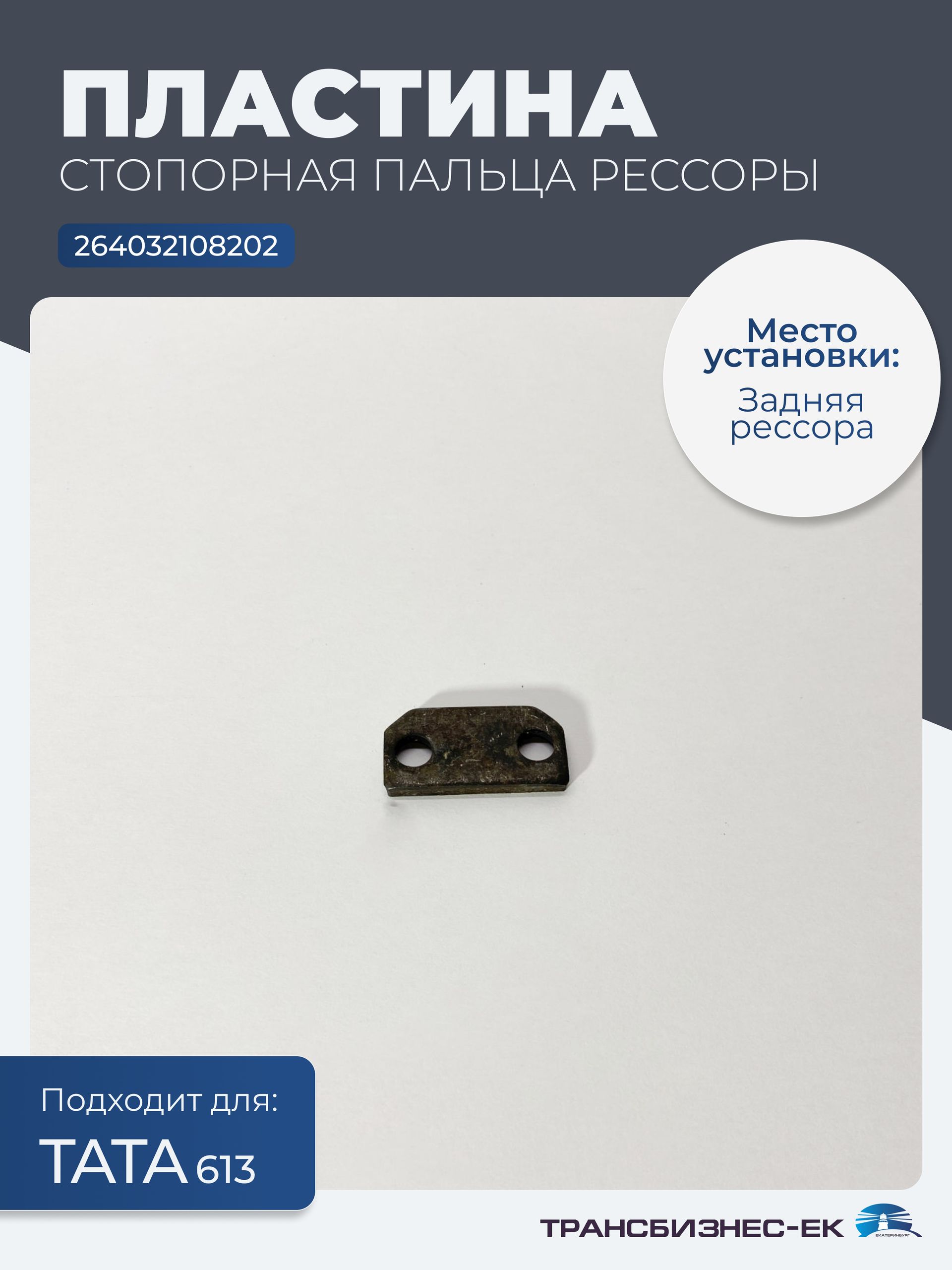 Пластина стопорная пальца задней рессоры ТАТА 613 (264032108202)