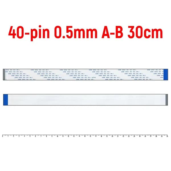 FFC Шлейф 40-pin Шаг 0.5mm Длина 30cm Обратный A-B
