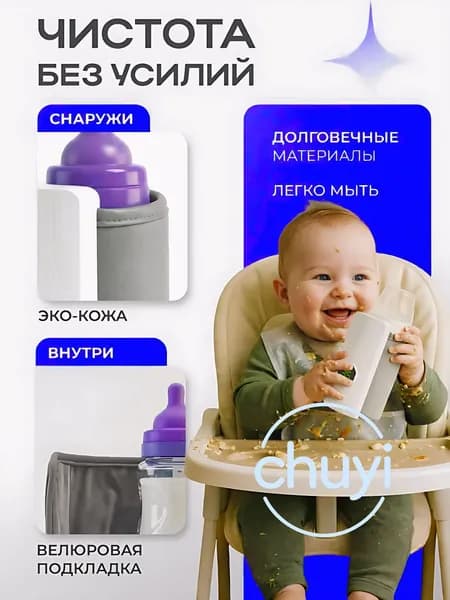 Подогреватель для бутылочек портативный, с аккумулятором 4000 mAh