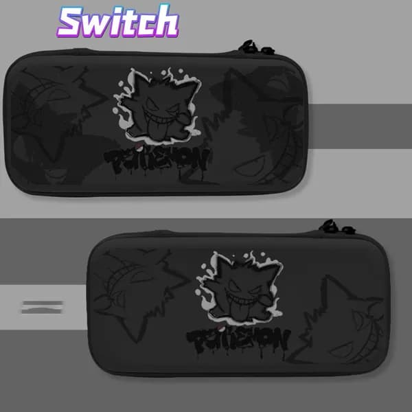 Чехол-холдер для Nintendo Switch / OLED / Lite ГЕНГАР, противоударный, с отсеком для кабеля и слотами для картриджей