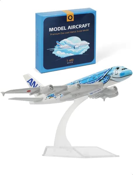 Модель A380 Blue Turtle 1:400 14см металл