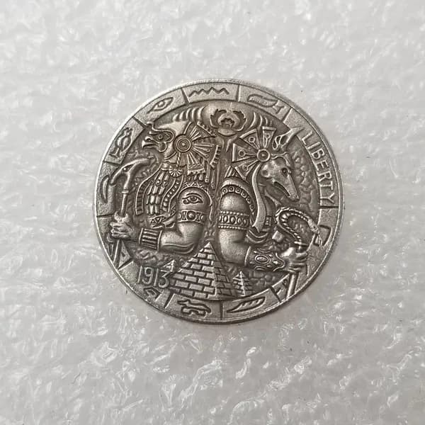 Точная копия памятной монеты Hobo Buffalo Coin 1913 года выпуска