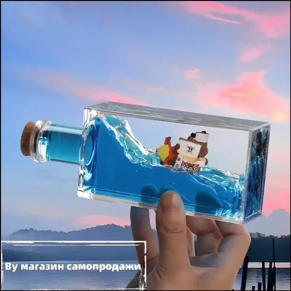 Ван-Пис,Коллекционная модель корабля,дрейфующая бутылка,One Piece Drift Battle,украшение для рабочего стола,Thousand Sunny/Тысяча солнечных Украшения