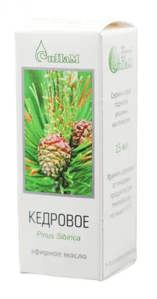 Эфирное масло Синам "Кедр", 100% натуральное, 15 мл