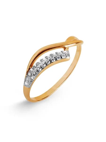 Кольцо женское серебряное 925 пробы с фианитами, KARATOV