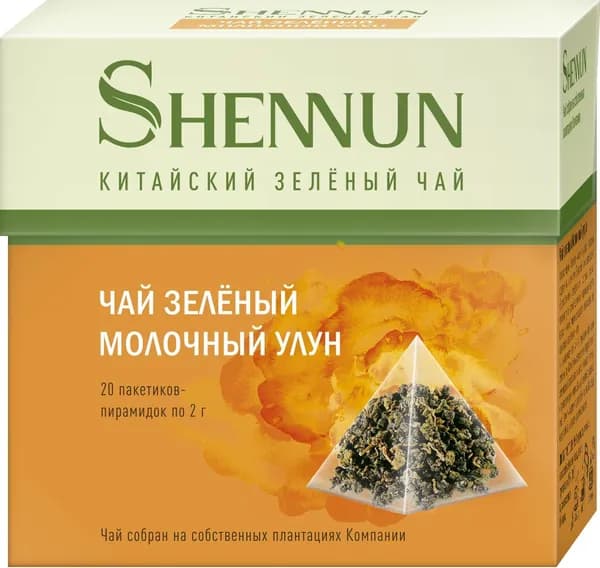 Чай зеленый Молочный улун Shennun, в пирамидках, 20шт.