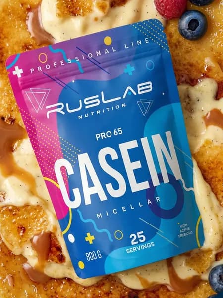 Micellar CASEIN PRO 65,казеиновый протеин,белковый коктейль (800 гр),крем-брюле