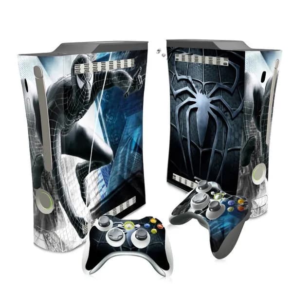 Пленка для наклейки игровой консоли подходит для толстой консоли Xbox360 с рисунком Человека-паука и Дэдпула