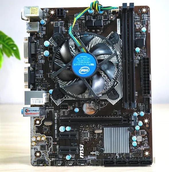 G4500 MSI LGA1151 материнская плата с процессором и вентилятором. Товар уцененный