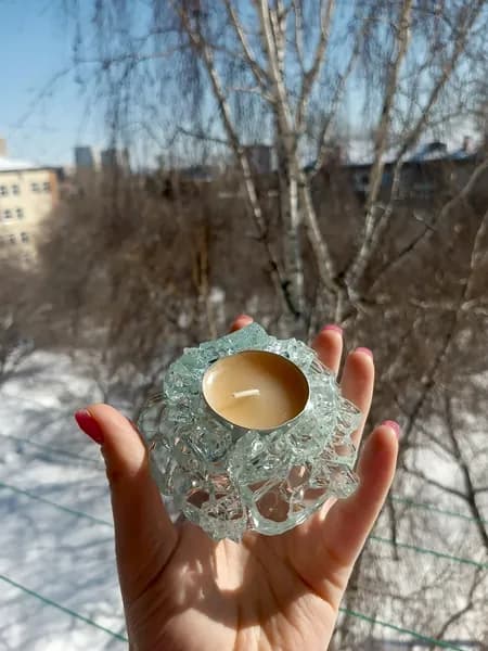 Подсвечник 1 шт прозрачный
