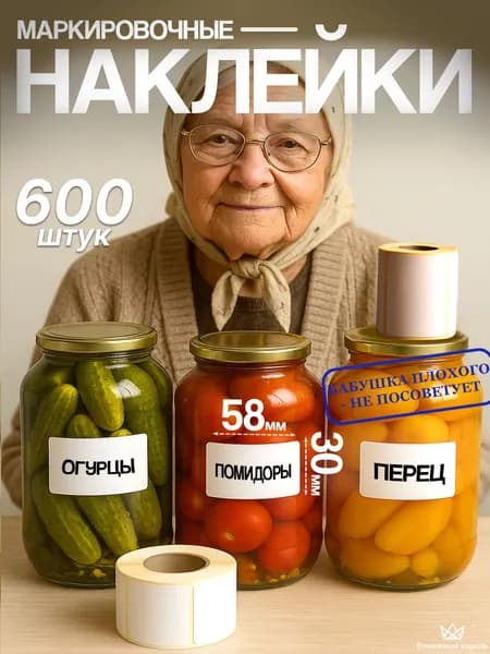 Наклейки на банки для заготовок и специй. Универсальные стикеры для подписи и маркировки сыпучих продуктов, заморозки, консервации, рассады, коробок и тетрадей