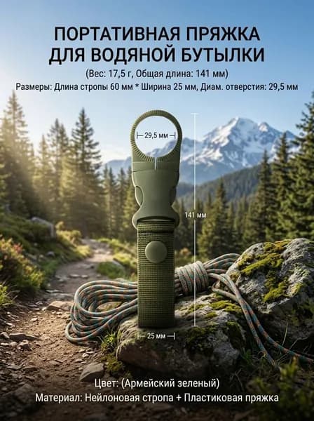 Держатель с карабином для бутылки