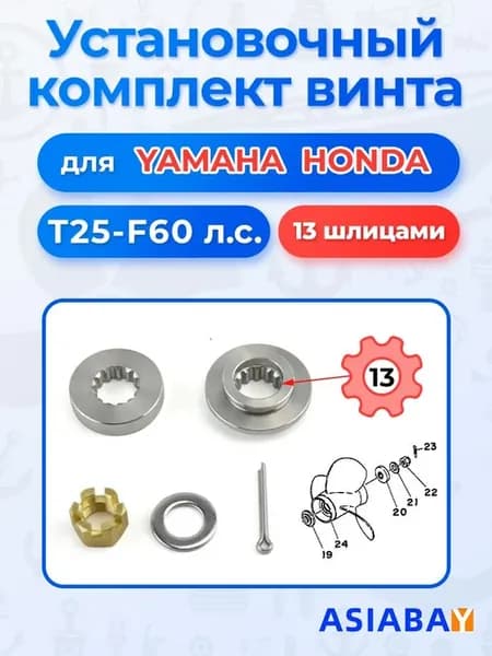 Шплинт для гребного винта ПЛМ ASIABAY, нержавейка медь
