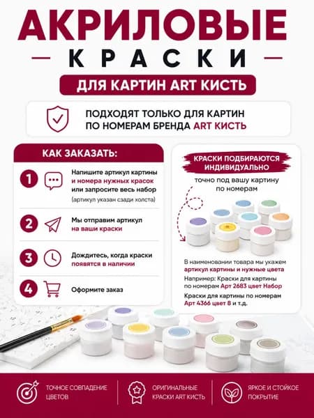 Краски для картины по номерам Арт 2983 цвет Набор