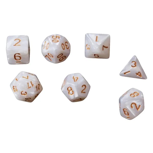 игровой набор RPG из 7 вариантов: D4, D6, D8, D10, D12, D20
