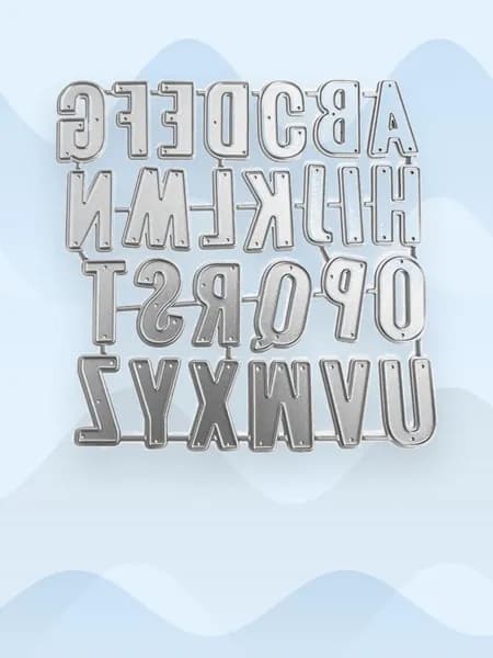 Ножницы для вырезания букв и цифр, - QB3637 заглавные буквы