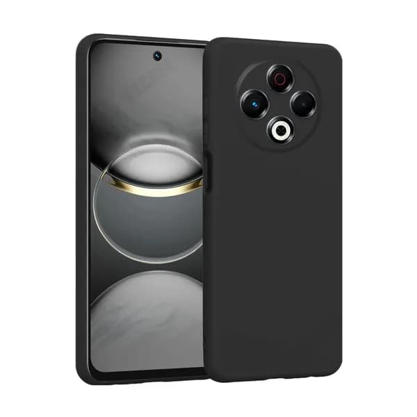 Силиконовый чехол для Tecno Spark 30 4G / Техно Спарк 30 4Г, soft touch с подкладкой из микрофибры, черный