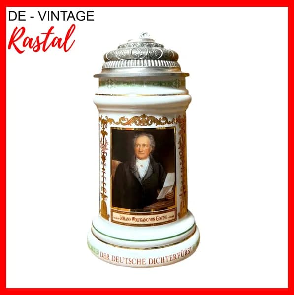 Пивная кружка с крышкой Известные люди Германии, Johann Wolfgang, Rastal. Германия