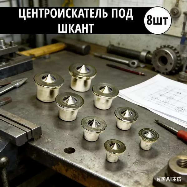 Центроискатель под шкант, столярная наколка/ Маркер центровой набор 8 шт