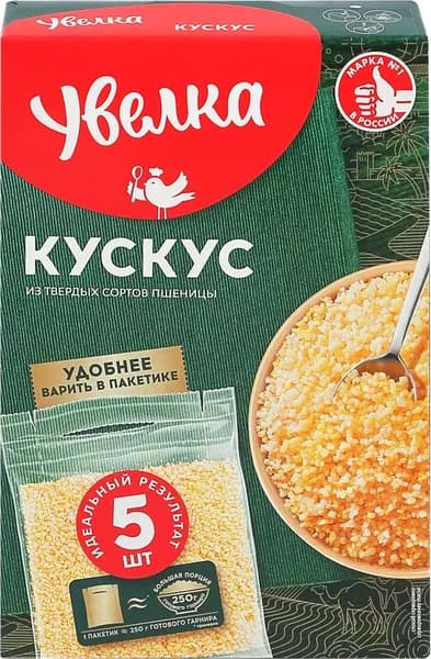 Кускус УВЕЛКА в пакетиках, 5х80г, 400г