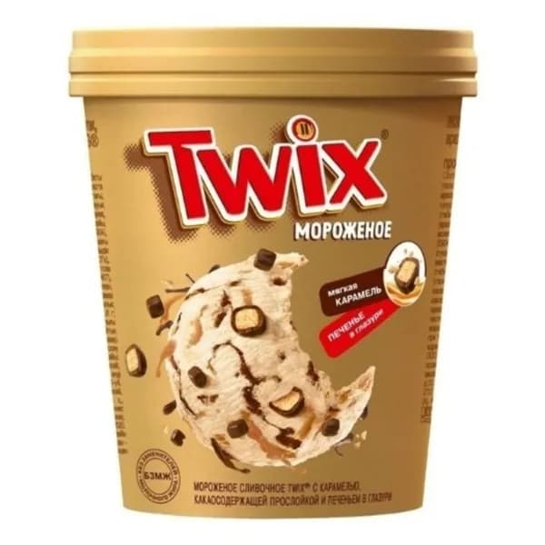 Мороженое пломбир Twix БЗМЖ 265 г