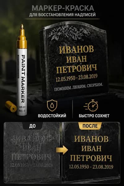 Маркер Лаковый, толщина: 3 мм, 2 шт.для каллиграфии, для выделения текста